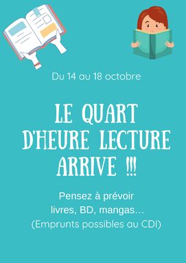 Affiche turquoise de lecture rapide avec illustration de livres.jpg